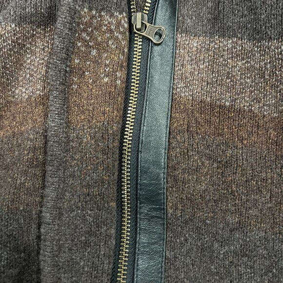 Nicholas K For Free People Pull Haze Sweater Jacket Size XL Striped Brown - Picture 8 of 12